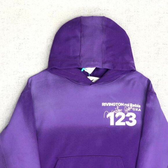RIVINGTON ROI REBIS Purple Retro Hoodie - Picture 2 of 6